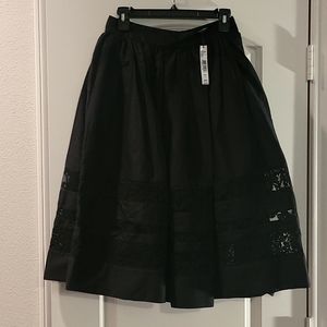 Brand New Alice & Olivia Black Lace detail Flair Skirt